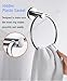 Towel Ring, Hand Towel Holder Ring Hanger for Bathroom Kitchen, Round Towel Rack Hook Rings with Wall Mounted Hardware, Silver Rustproof Polished 304