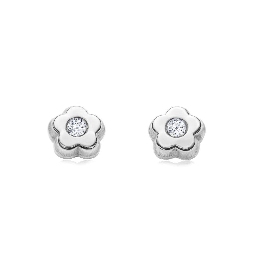 9ct White Gold Children's Earrings