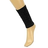 Adorox Ladies Winter Cableknit Leg Warmer Crotchet Knit (Dark Gray (1 Pair))