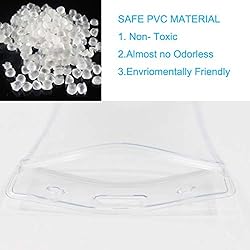 Horizontal Badge Holders Sealable Waterproof Clear