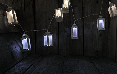 Fortune Products ML-10DW Mini Lantern String Light, White/Warm White, 2.9" Height, 1.6" Width, 54" Length
