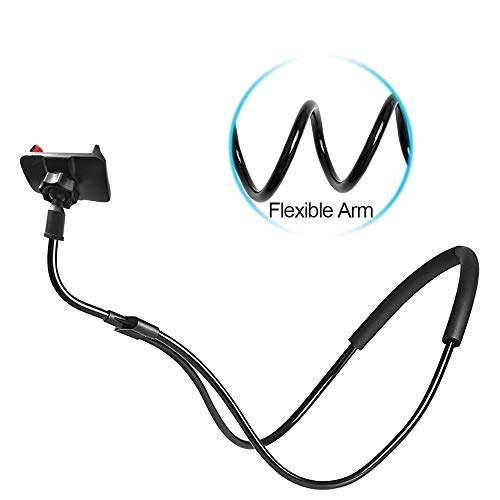 Cell Phone Neck Holder, Gooseneck Lazy Neck Phone Mount, Universal Mobile Phone Stand, Hanging Phone Holder Free Your Hands for iPhone and Android Smartphone - Thumbnail 3