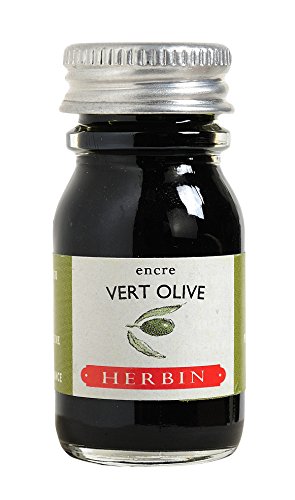 J. Herbin 11508T Smoke (1Â Ink Bottle for Fountain Pen 10Â ml) 2.2 x 2.2 x 5.1 cm Olive Green