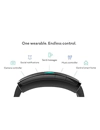 Nex is your Customizable Smart Band, The Evolving Wearable With Custom Light Notifications, Activity Tracker, Smart Home Integration   One Wearable. Endless Control. (Black)