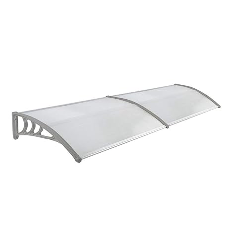 FROADP 200 x 90 cm Polycarbonat Transparentes Pultvordach Vordach Türdach - diverse Größen/Farbe Pultbogenvordach Überdachung