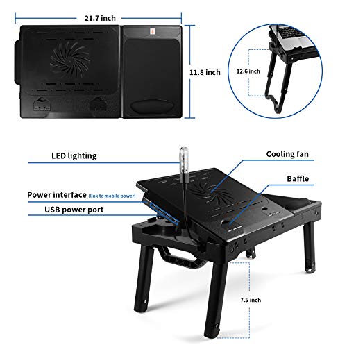 Laptop Desk, Bed Desk, MultiFunctional Laptop Stand for Bed and Sofa