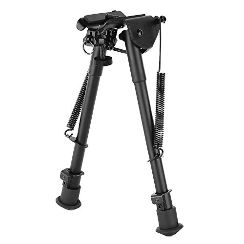 RioRand 9  -15   Adjustable Tactical Bipod Tactical Pivot Bipod (Sling Swivel Stud Mount) Ajustable Spring Return (Best Hunting Bipod) For Shooting Airsoft Rifle Gun Sniper