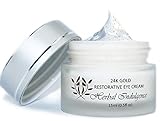 Herbal Indulgence 24k Gold Restorative Anti Aging Anti Wrinkle Eye Contour Cream for Sensitive Skin Care (0.5 Oz)