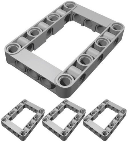 LEGO Technic NEW 4 pcs CHASSIS FRAME LIFTARM Beam Studless 5x7 Part Piece 64179 Mindstorms Rectangle robot ev3 robotics structure element