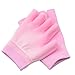 Makhry Gel Moisturizing Spa Gloves Fingerless Moisturizing Gloves Pink Touch Screen Hand Gloves for Dry Rough Cracked Hands Treatment Day Night Relief Gel Line
