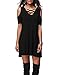 ioiom Ladies Plus Size Black Front Criss Cross Pockets Flowy Summer Dress XL