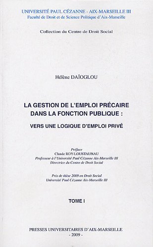 La  gestion de l'emploi précaire dans la fonction publique
