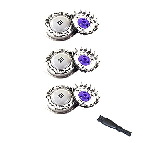 Oral-Q 3 x DualPrecision Replacement Blades Shaver Shaving Heads Compatible for Philips HQ8 Shaver HQ8825 HQ8875 HQ8885 PT730 PT735 AT890 PT860 PT870 Series with Cleaning Brush