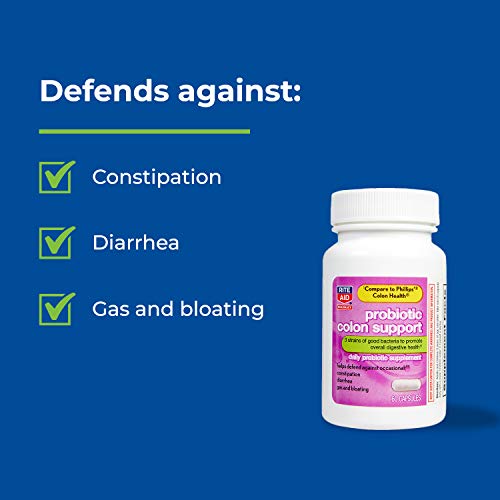 Rite Aid Probiotic Colon Support Capsules 60 Count Daily Probiotic Supplement Restoring