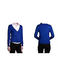 GOLDSTITCH - Sudadera de manga larga con botones y sudadera de punto suave para mujer