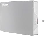Toshiba Canvio Flex 4TB Portable External Hard Drive USB-C USB 3.0 Silver view 4