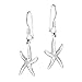 AeraVida Minimalist Nautical Starfish 925 Sterling Silver Dangle Earrings