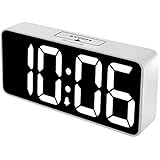 DreamSky 8.9 Inches Large Digital Alarm Clock with USB Charging Port, Fully Adjustable Dimmer, Battery Backup, 12/24Hr, Snooze, Adjustable Alarm Volume, Bedroom Desk Alarm Clocks