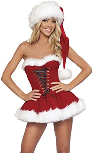 Ladies Sexy Babydoll Lingerie Underwear Party Fancy Santa Dress Xmas Claus Costume Cosplay