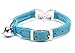 BINGPET BA3010 Soft Velvet Safe Cat Adjustable Collar Bling Rhinestone Butterfly with Bells , Blue