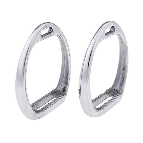 MagiDeal-Horse-Riding-Equestrian-Aluminum-Saddle-Stirrups-Pad-Silver