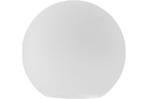 NESTINGHO Milk White Frosted Glass Lampshade, 7.8-inch Double Opening Pendant Light Cover, Replacement Shade