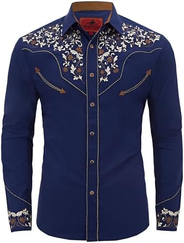 Amazon.com: ZEROYAA Mens Hipster Design Golden Floral Embroidery