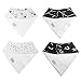 Bibs, Baby Bandana Drool Bibs with Snaps for Boys and Girls Set 4 Pack of Extra Absorbent Organic Cotton Modern Baby Gift Set for Drooling Feeding and Teething