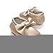 Norbi Baby Infant Toddler Bow Tassels Soft Sole Leather Shoes , 12-18 Months, #G- Gold