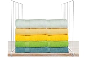 ERYTLLY 8PK Closet Shelf Dividers Wire Shelf Dividers Shelf Dividers for Closet Organization Steel Closet Separator for Shelves Bedroom Wardrobe Kitchen Cabinet Storage Organization