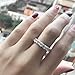 Erllo 4x4mm Cushion Cut 925 Sterling Silver Cubic Zirconia Fashion Ring Eternity Engagement Wedding Band