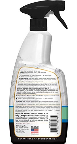 Stone Care International Marble Daily Cleaner - 24 Ounce with Microfiber Cloth - Clean and Polish Your Marble Countertop Island and Stone Surface