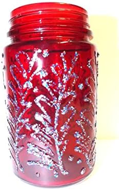 Candy Apple Red Mason Jar Vase