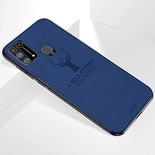 TheGiftKart Deer Series Hybrid Fabric Samsung Galaxy M31 Back Case Cover | Flexible & Shockproof | Inbuilt Anti-Slip Gri