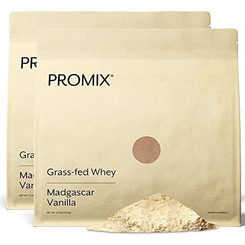 Promix Whey Protein Powder, Vanilla 5lb Bulk GrassFed & 100 All
