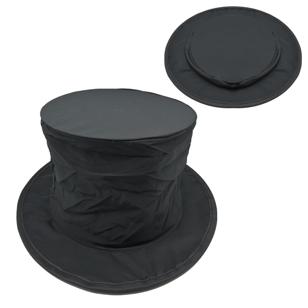 Photo 1 of LJLHUIM Black Top Hat Folding Magic Hat Magic Trick Costume Magicians Accessory for Party Show
