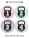 Months In Motion - Baby Month Stickers - Monthly Baby Sticker for Girls - Milestone - Workout Kettebell Gym Crossfit(1200)