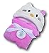 Plush Baby Blanket for Boy or Girl. Super-Soft Microfiber Fleece in Animal Designs.  Fab Gifts! Soft Enough for Swaddle/Receiving Wrap,  Sturdy Enough for Years of Toddler Cuddles. 30x36 + Hood