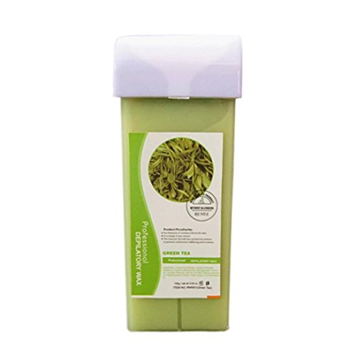 Professional Roll On Hot Depilatory Wax Cartridge Heater Waxing Hair Removal Remove (Green tea)