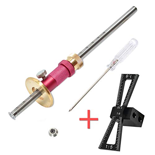 Newkiton Dovetail Jig Wheel marking Gauge Pro Set with 1 Bearing Wheel Cutter 1 Locked Up Wheel Cutter 1 Screwdriver - Thumbnail 7