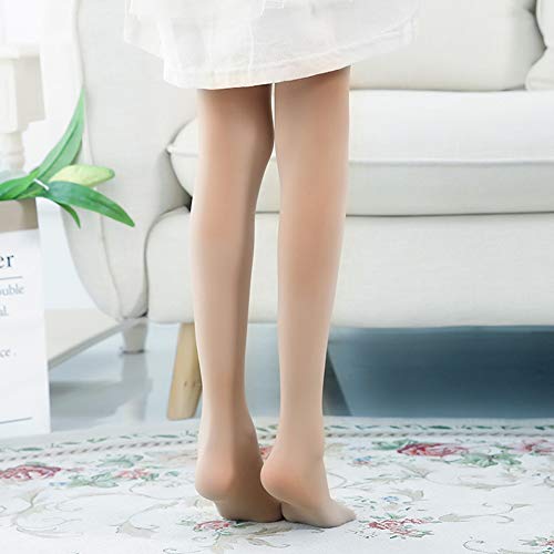 Ehdching Pack of 3 Kids Toddler Girls Baby Soft Microfiber Ballet Dance Tights Velvet Stockings Pantyhose (M(4-6y), 3 pack Light Suntan) - Thumbnail 6