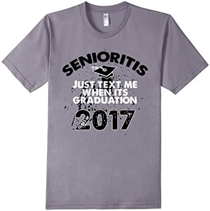 Men's Class of 2017 High School or College Graduation Gift Shirts Large Slate