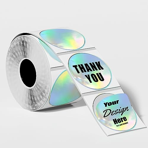 Phomemo 2" Laser Silver Circle Thermal Labels for Label Printer, for