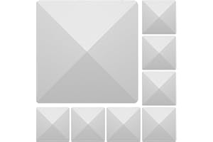 RECTOO 4x4 Vinyl Fence Post Caps, White PVC Decorative Pyramid for Actual 4"x4" Vinyl Posts – Not for Wood Post (8-Pack)