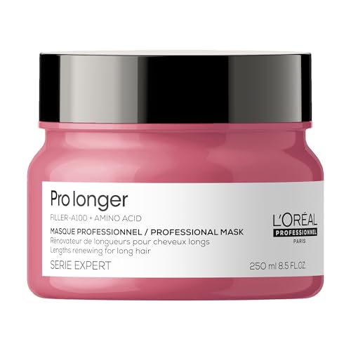 L'Oréal Professionnel Stärkende Haarmaske für langes und dünnes Haar, Mit Filler A-100 & Aminosäuren, Serie Expert, Pro Longer Maske, 250 ml