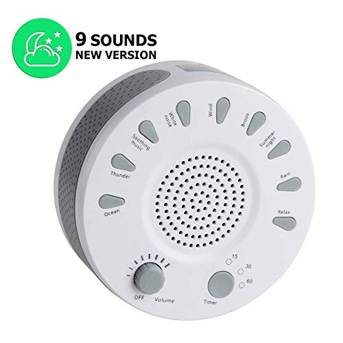 White Noise Machine for Sleeping, Sleep Therapy Sound Machine, AHNR High Fidelity Sound Machine with 9 Natural Sounds for Home, Office, Baby