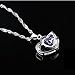 ASHINE CZ Cutout Heart Necklace Sterling Silver Necklace Purple Pendant Gift