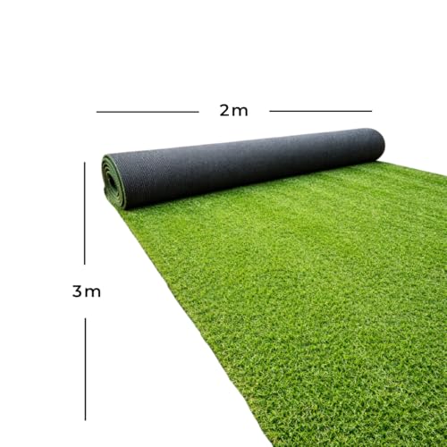 Color Carpet Pasto Sintetico Comfort con medida de 3.0x2.0 metros. Altura de 20mm. Bicolor para dar apariencia más real