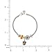 Harry Potter Stainless Steel Gryffindor House Hogwarts Beaded Bundle Charm Bracelet