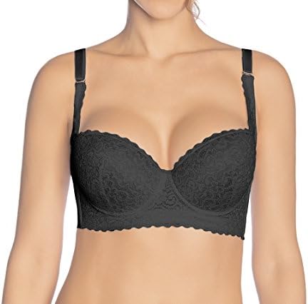 Haby Lingerie Women's Wide Back Body,Midnight Black,38C